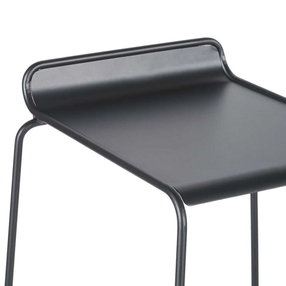 Professional Dark Grey Metal Stackable Bar Stools (x2) – image 4