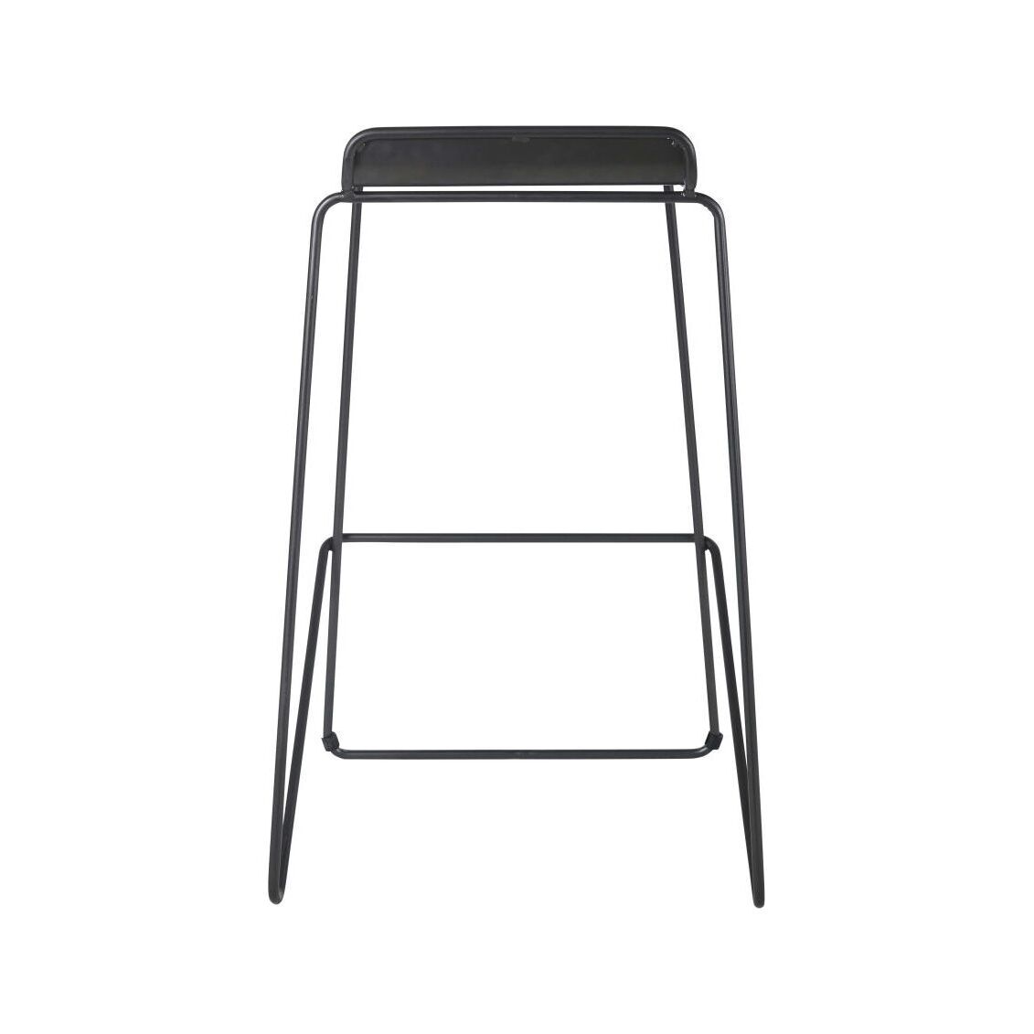 Professional Dark Grey Metal Stackable Bar Stools (x2) – image 2