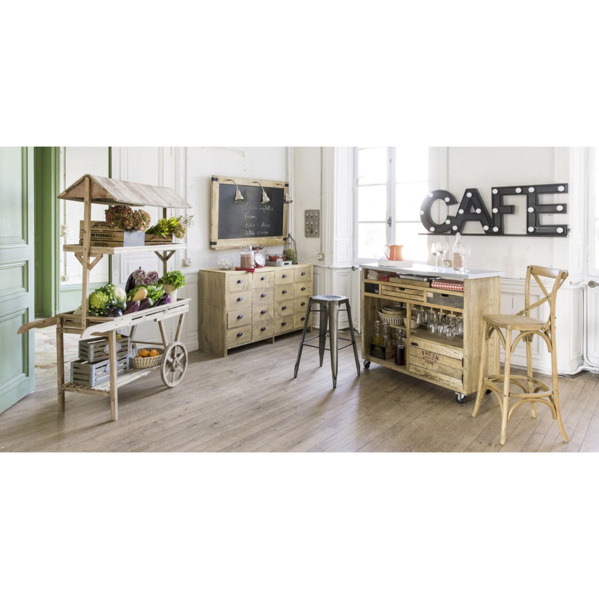 Rattan and oak bar chair Tradition – image 2
