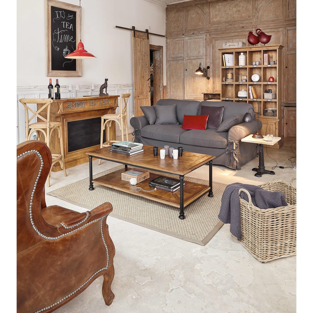 Rattan and oak bar chair Tradition – image 3