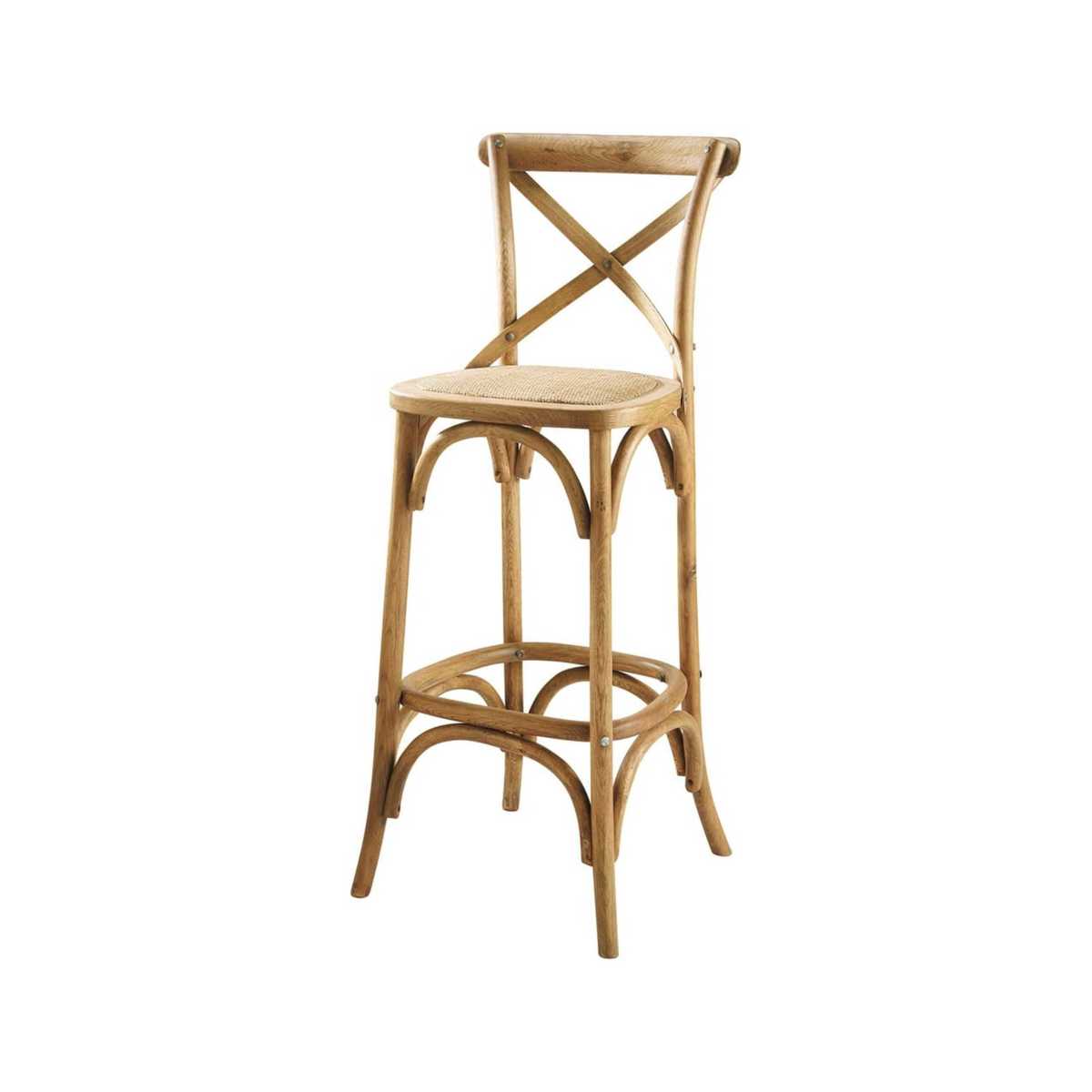 Rattan and oak bar chair Tradition – image 1