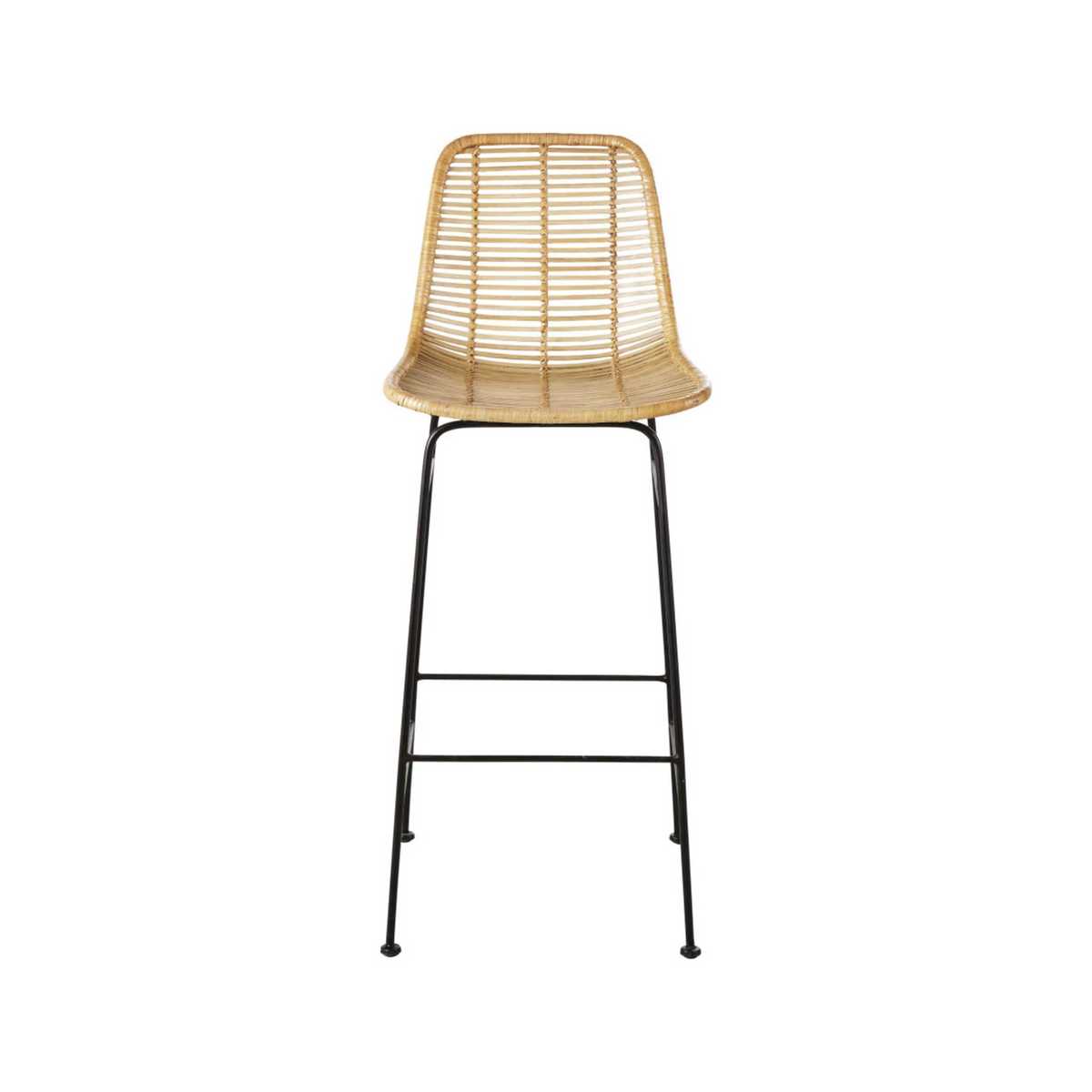 Black Rattan and Metal Bar Chair Pitaya – image 2