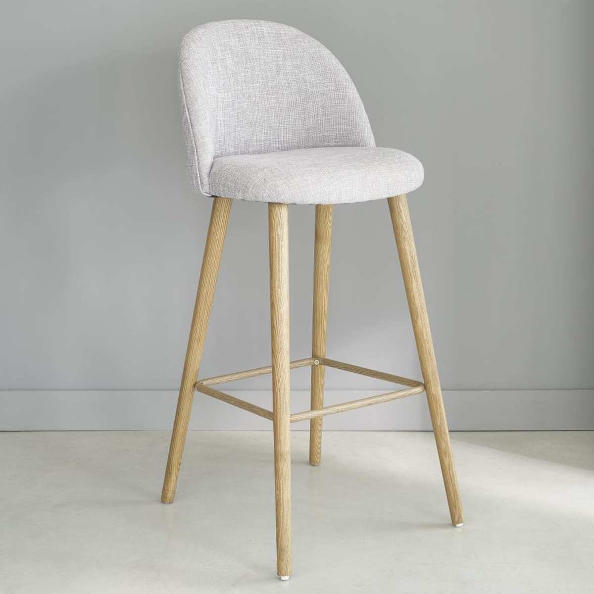 Light Grey Marl and Ash Vintage Bar Chair Mauricette – image 8