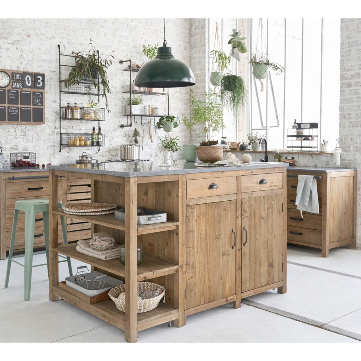 Light Green Metal Industrial Bar Stool Tom – image 6