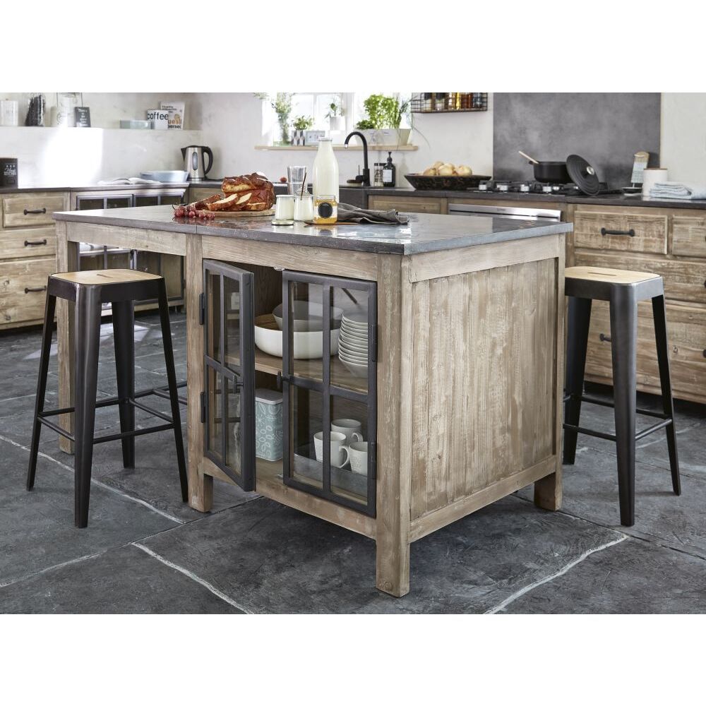 Mango Wood and Metal Industrial Bar Stool – image 16