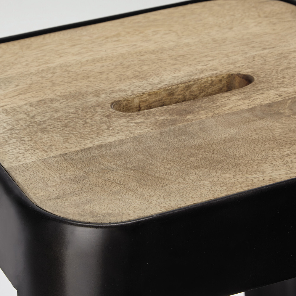 Mango Wood and Metal Industrial Bar Stool – image 20