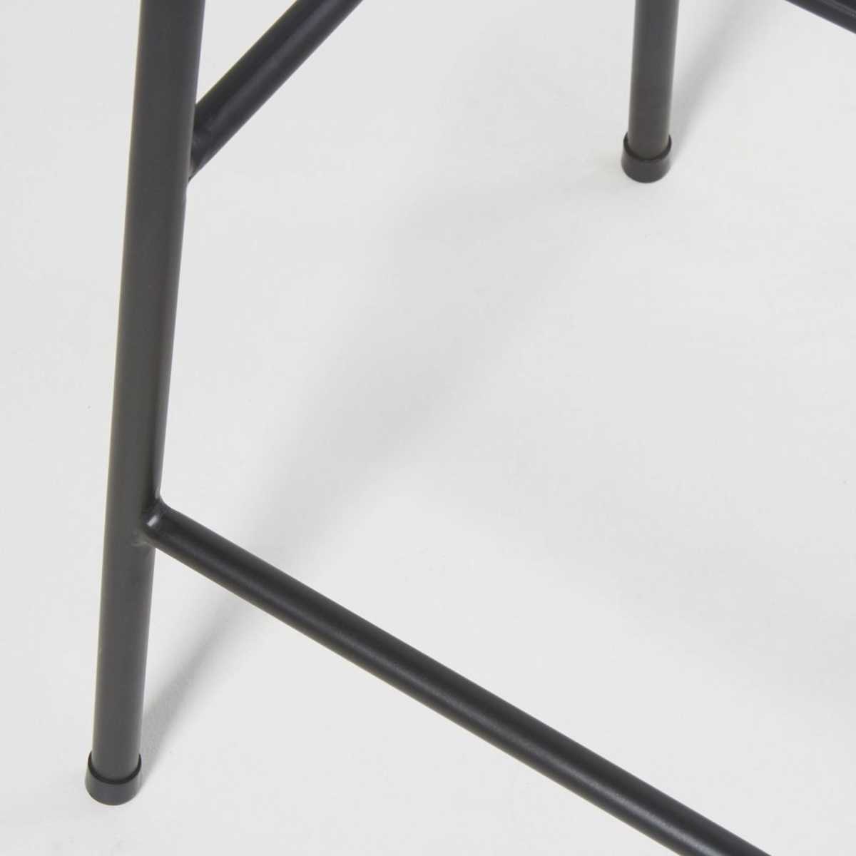 Fir and Black Metal Industrial Bar Stool H64 Stan – image 5