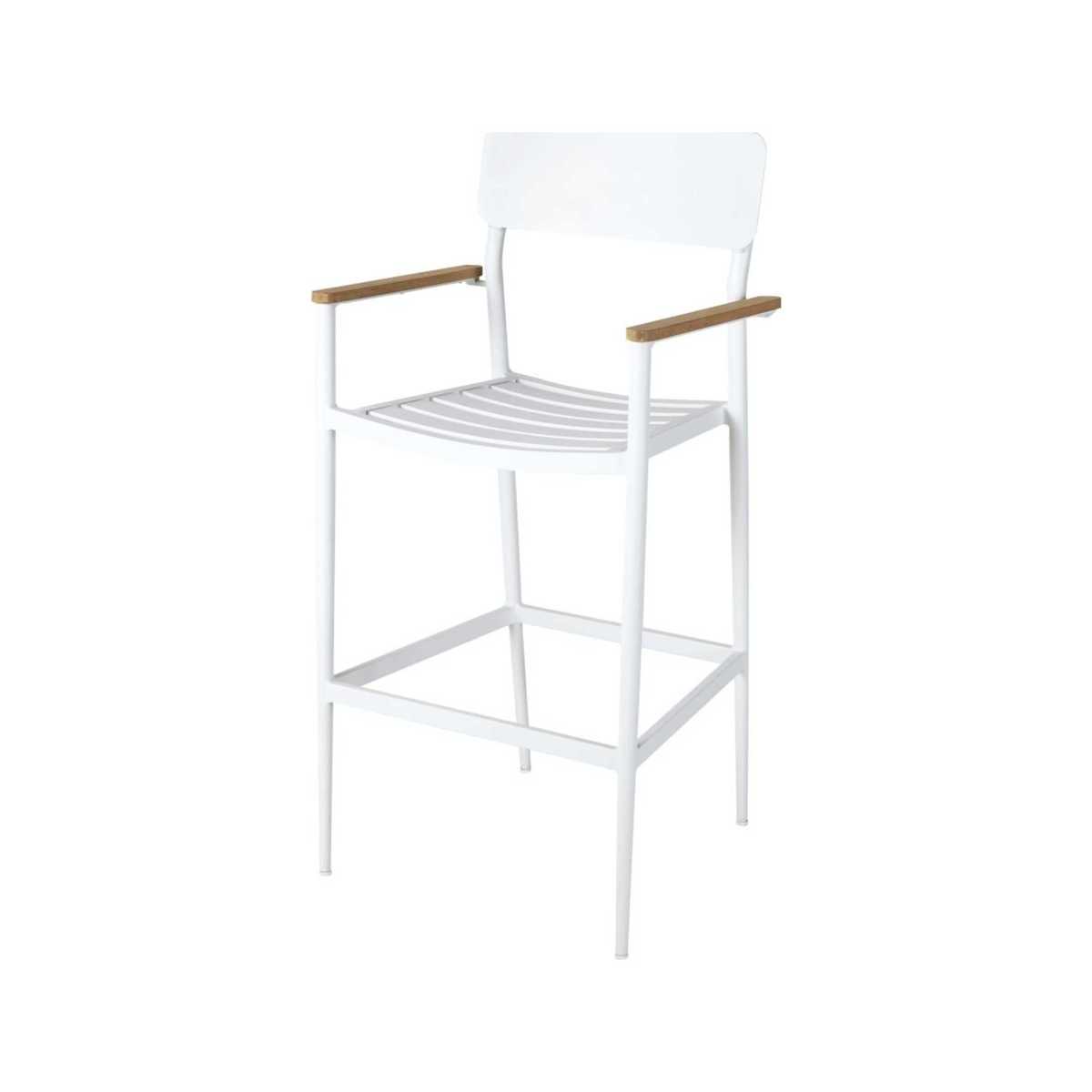 Professional Metal and Teak Bar Stool H110 Regate Pro – image 1
