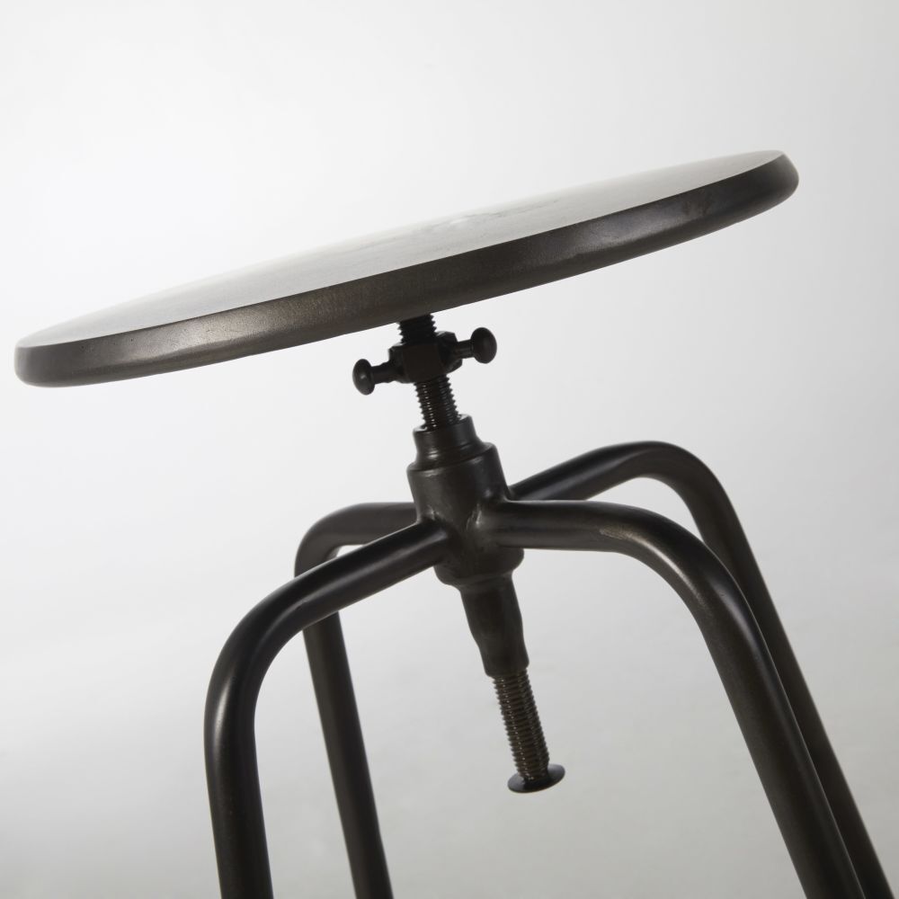 Bar stool in black metal – image 2