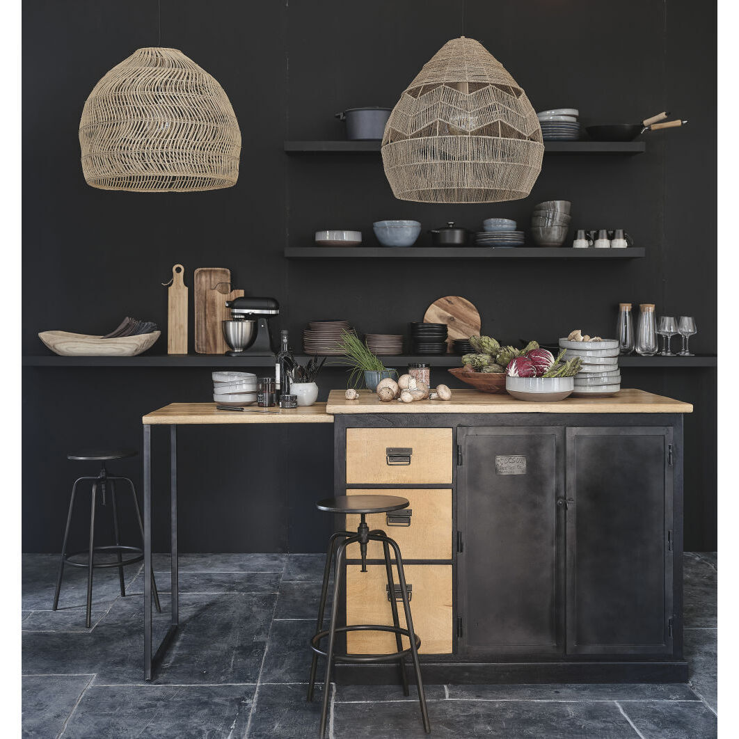 Bar stool in black metal – image 4