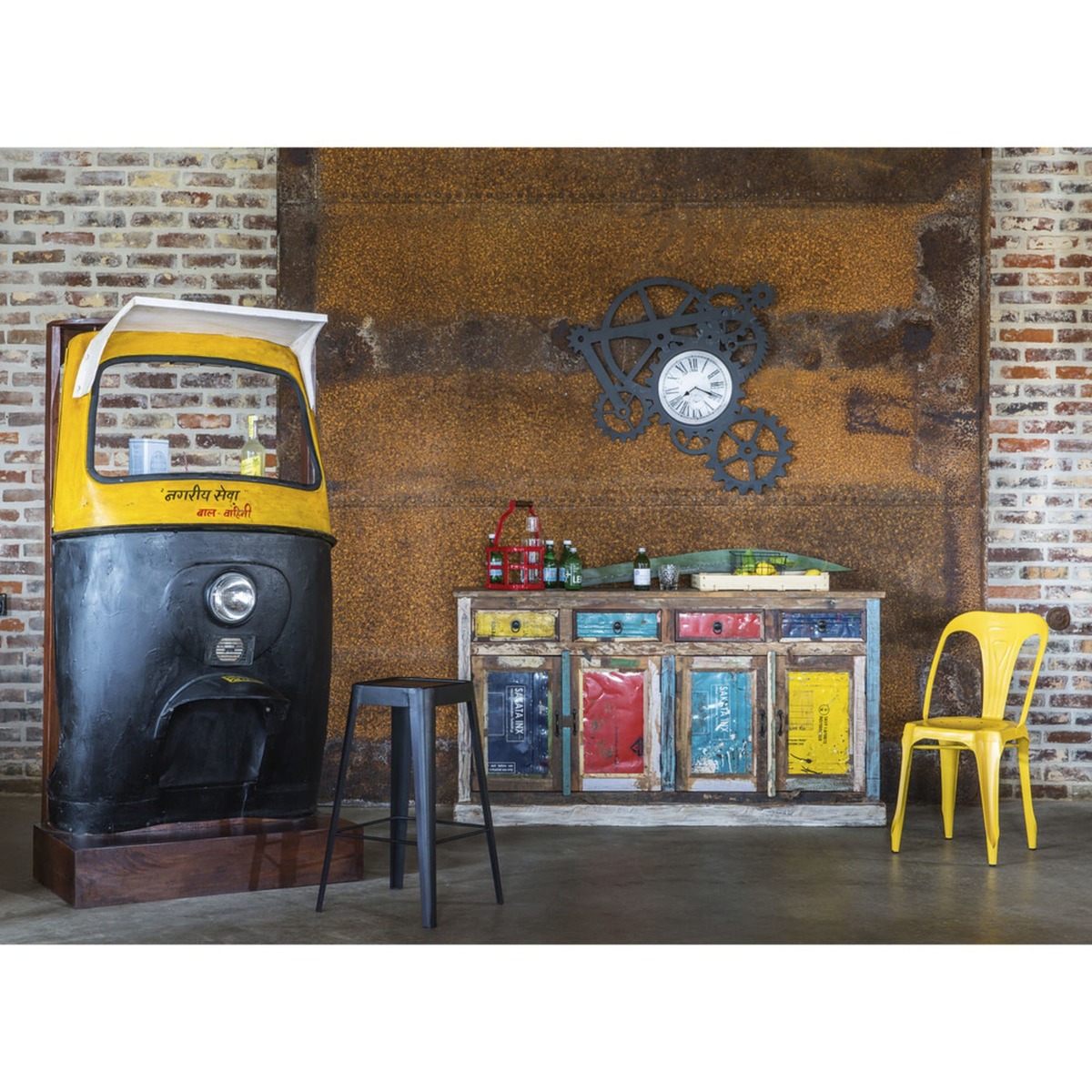 Metal bar stool in black Tom – image 6