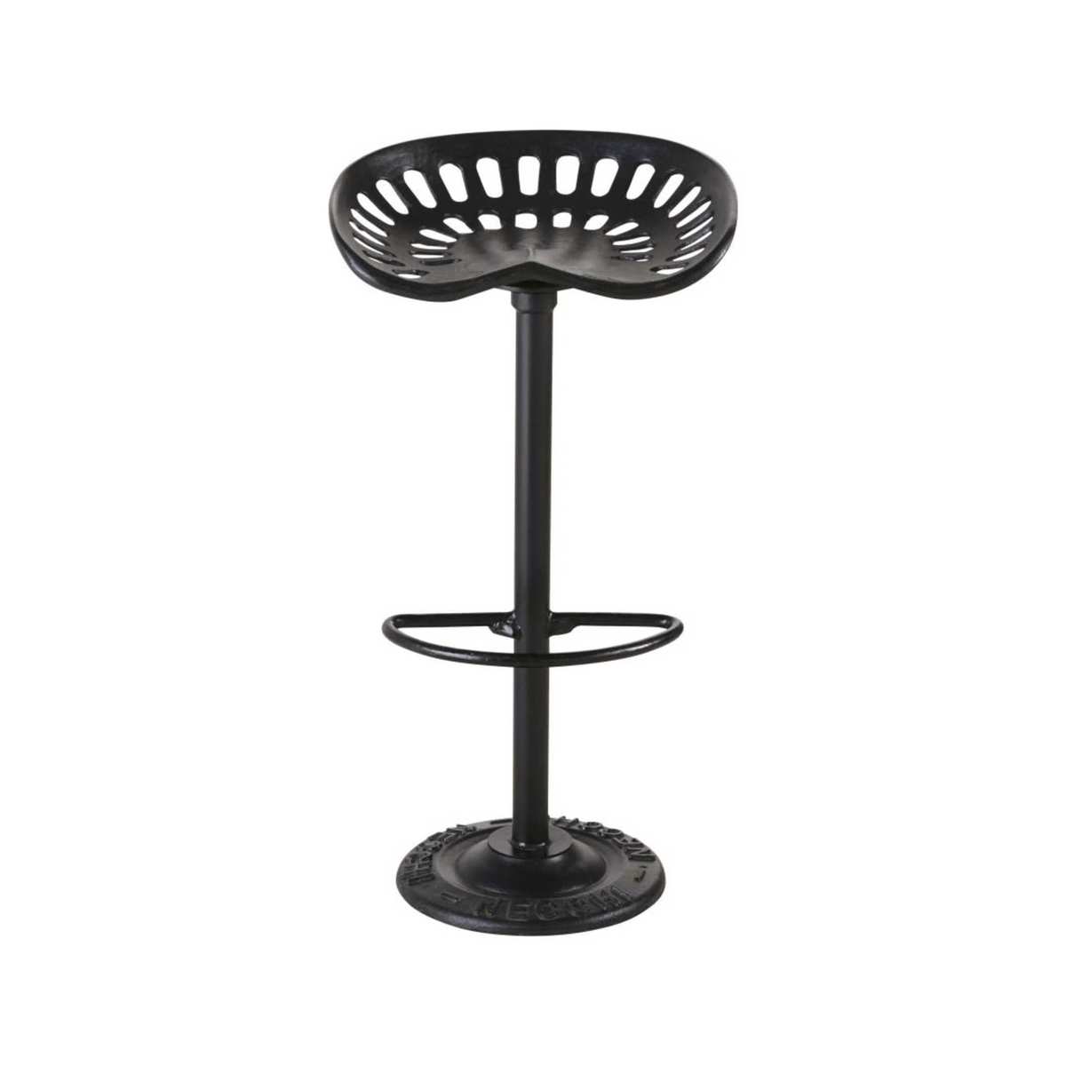 Openwork Black Metal Bar Stool Traktor – image 2