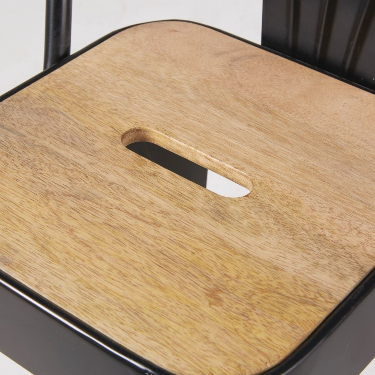 Professional Black Metal and Mango Wood Bar Chair H79 Manufacture Business – image 3
