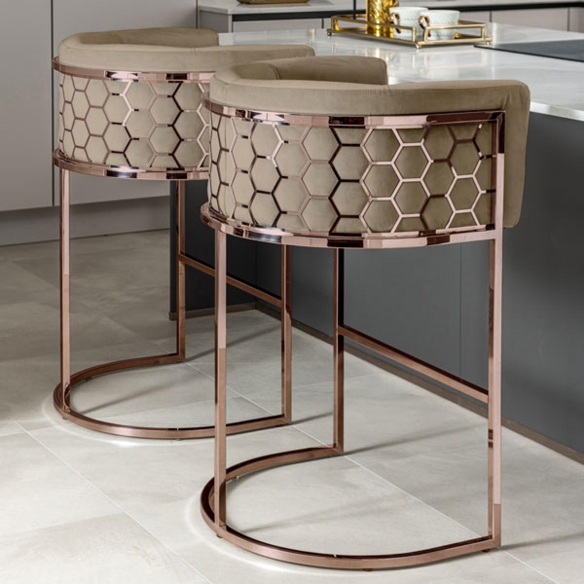 Alveare Counter Stool Copper - Taupe – image 2