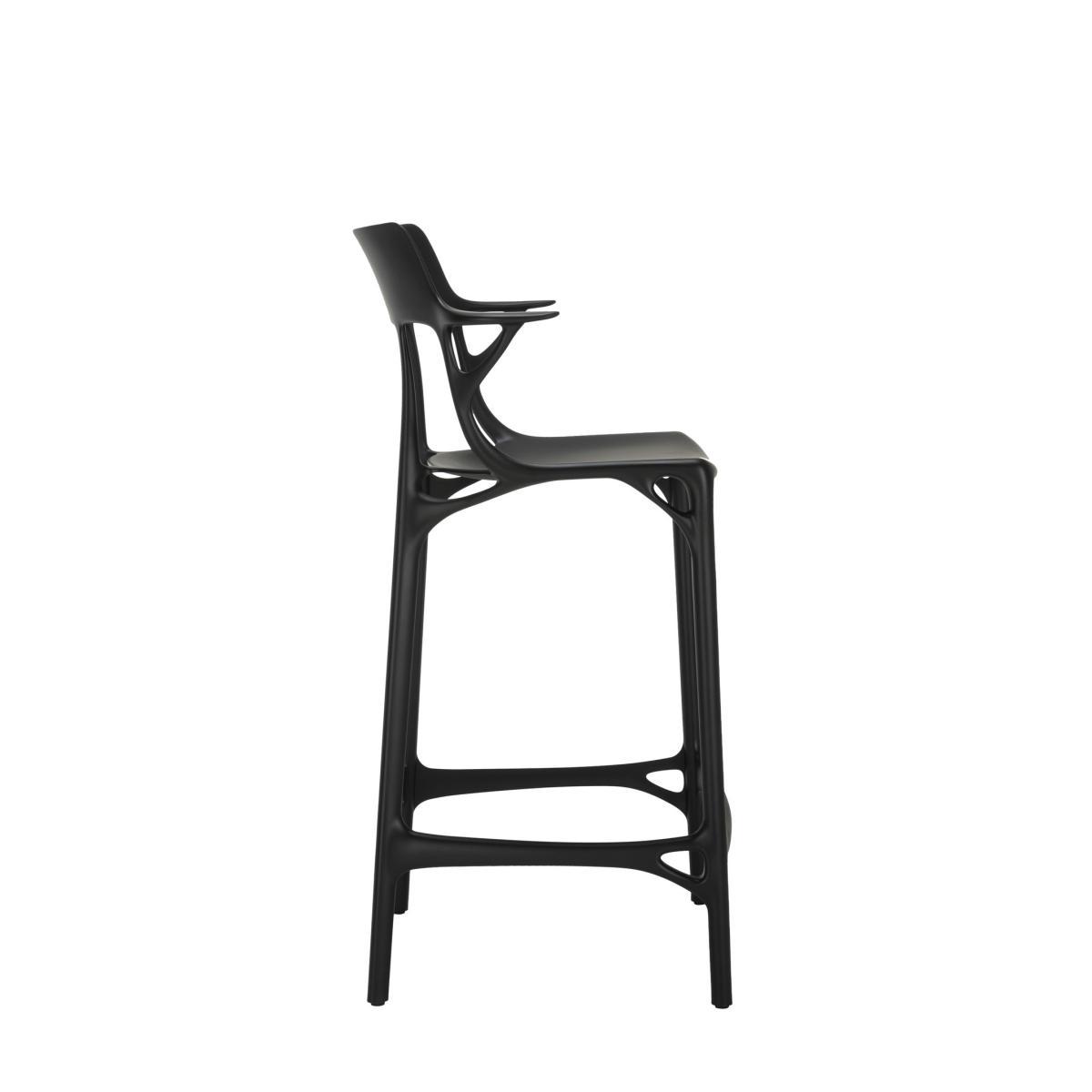 A.I High stool - / 65 cm - Designed by artificial intelligence - Recycled by Kartell Black – image 3