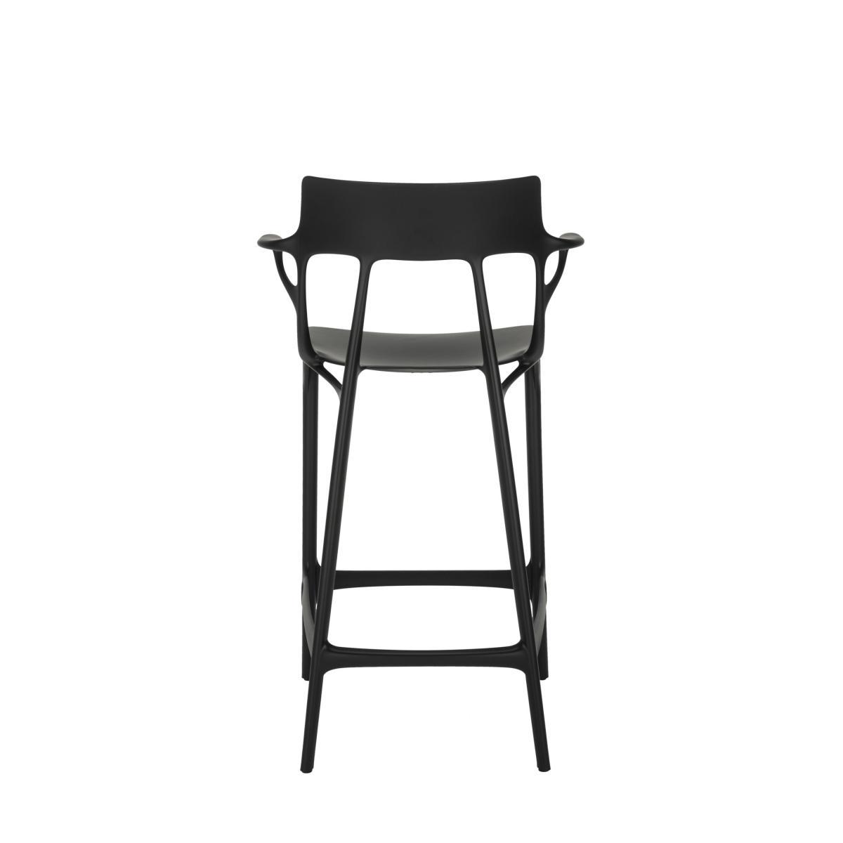 A.I High stool - / 65 cm - Designed by artificial intelligence - Recycled by Kartell Black – image 4