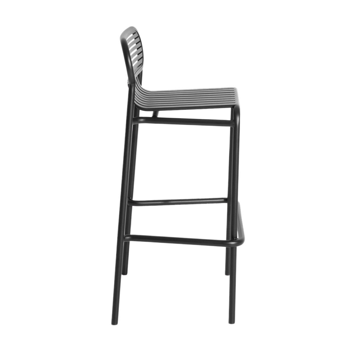 Week-End Bar stool - / Aluminium - H 80 cm by Petite Friture Black – image 2