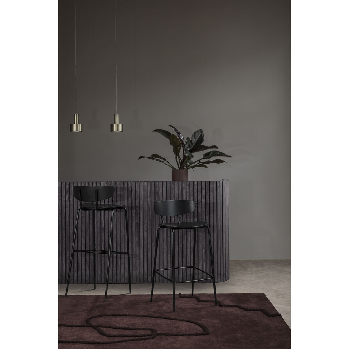 Herman Bar chair - / High - H 76 cm by Ferm Living Black – image 4