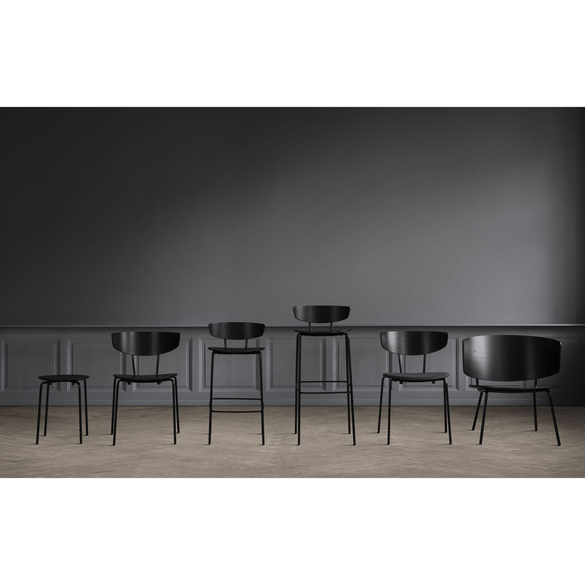 Herman Bar chair - / High - H 76 cm by Ferm Living Black – image 6