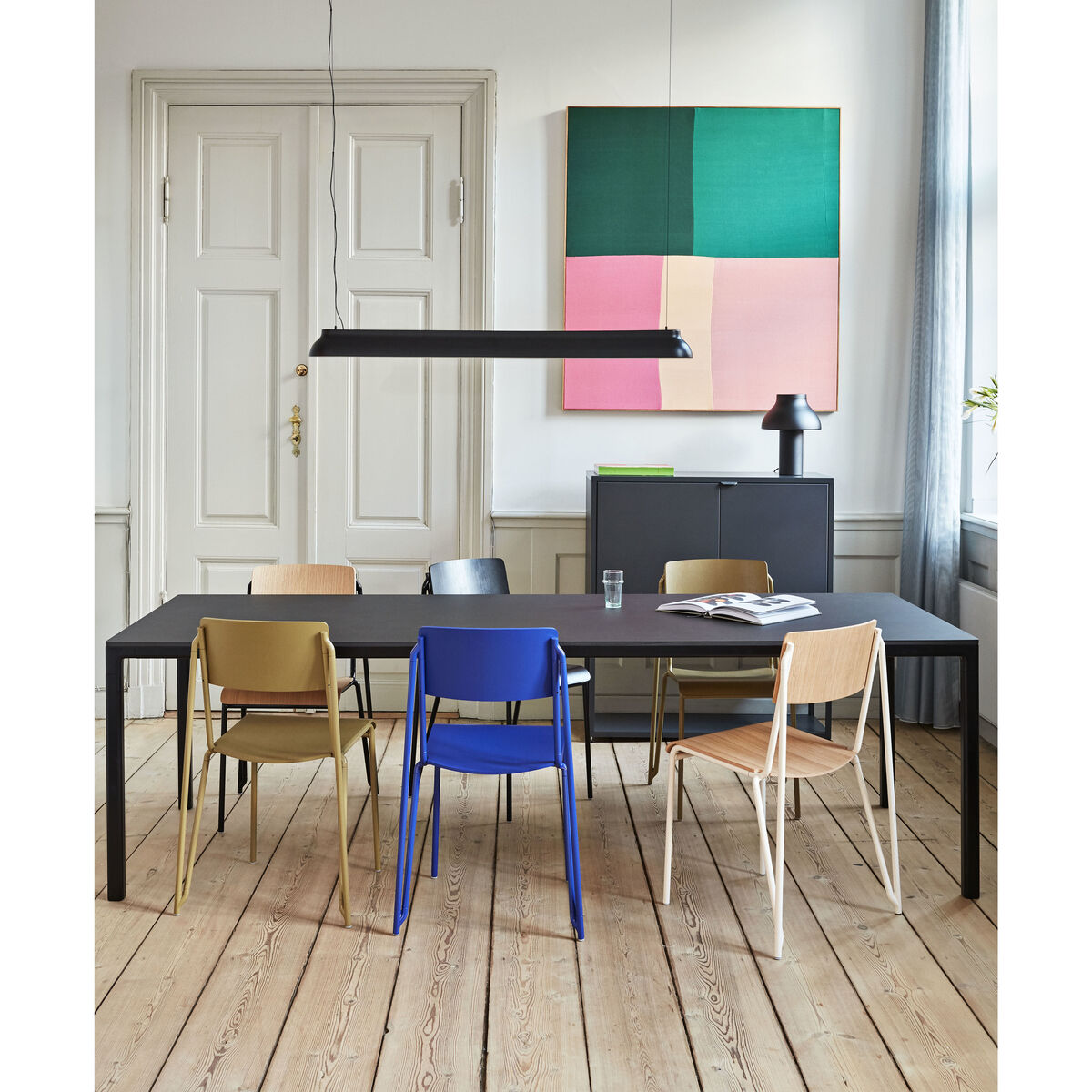 Petit standard Stacking chair - / Steel & wood by Hay Natural wood – image 2