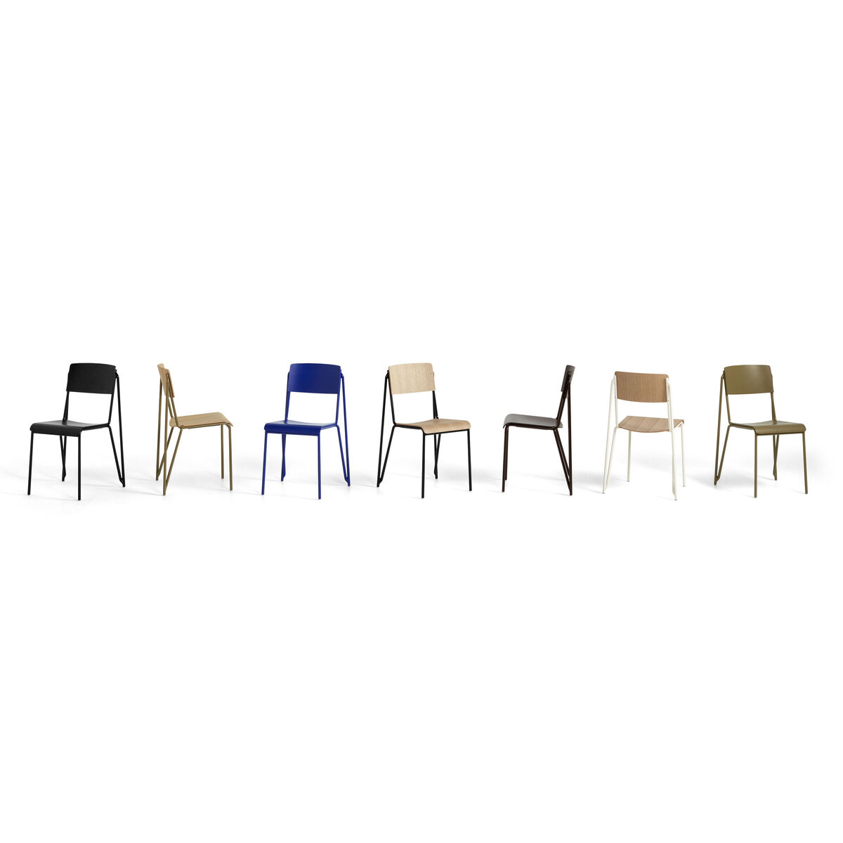 Petit standard Stacking chair - / Steel & wood by Hay Natural wood – image 11