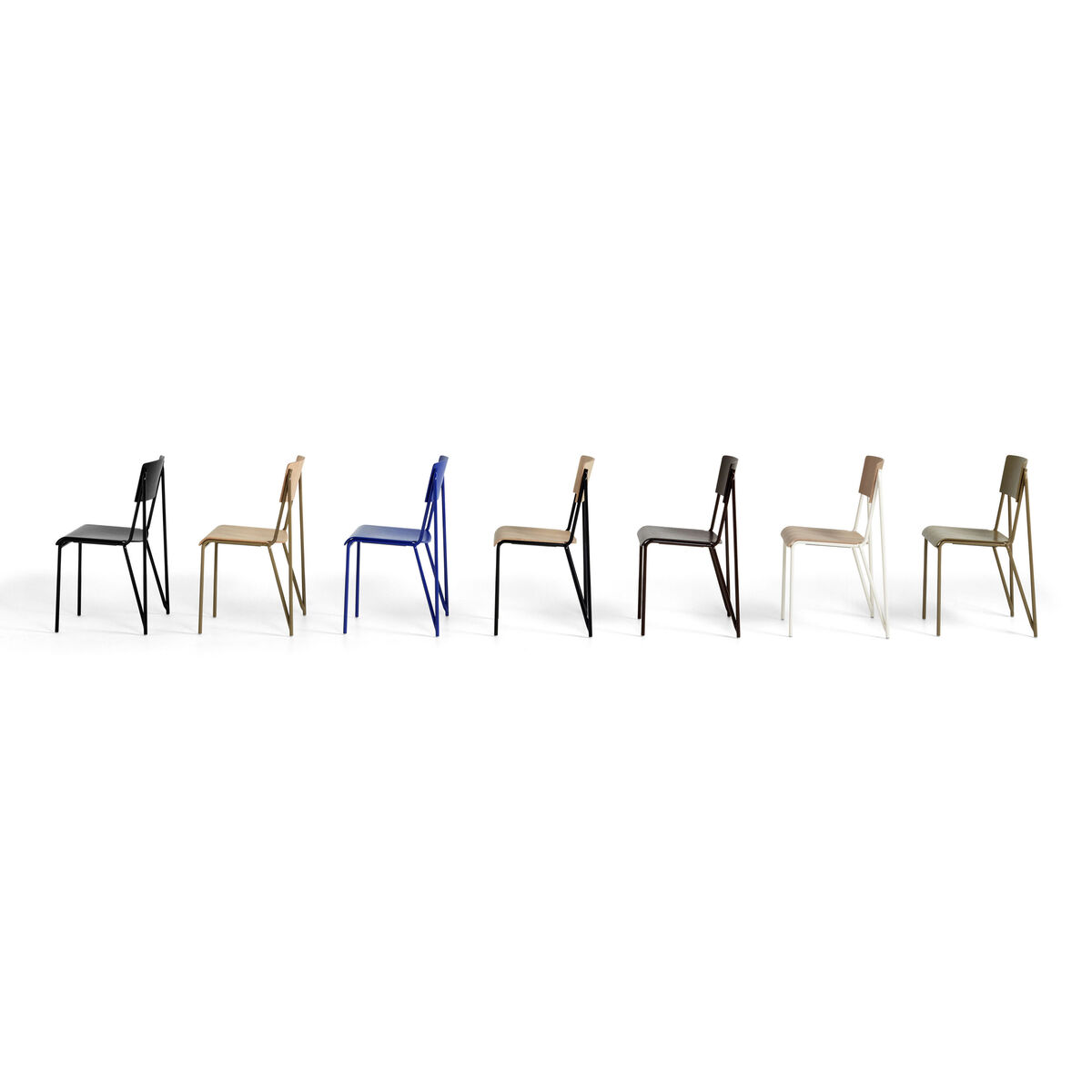 Petit standard Stacking chair - / Steel & wood by Hay Natural wood – image 3