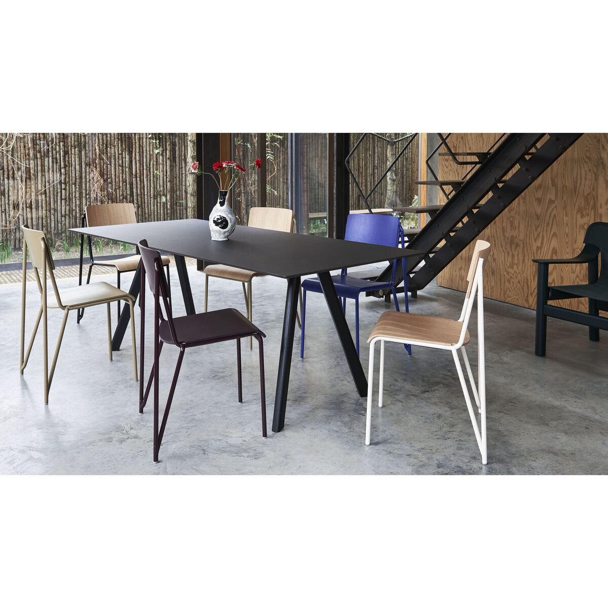 Petit standard Stacking chair - / Steel & wood by Hay Natural wood – image 9