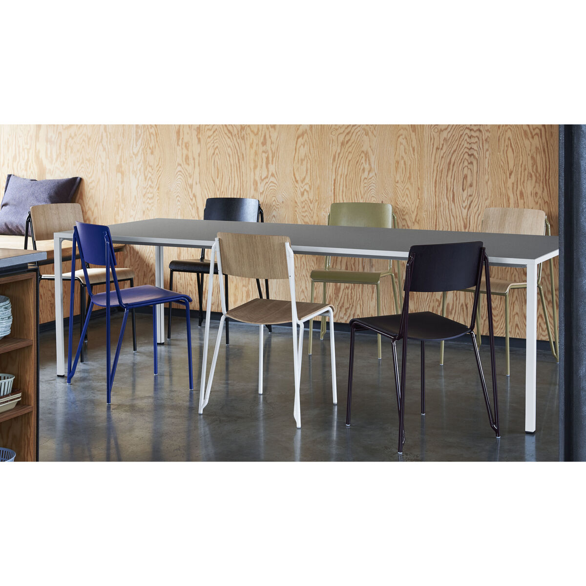 Petit standard Stacking chair - / Steel & wood by Hay Natural wood – image 10