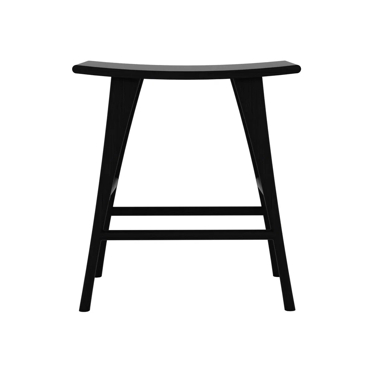 Osso High stool - / Solid oak - H 61 x L 57 cm by Ethnicraft Black – image 1