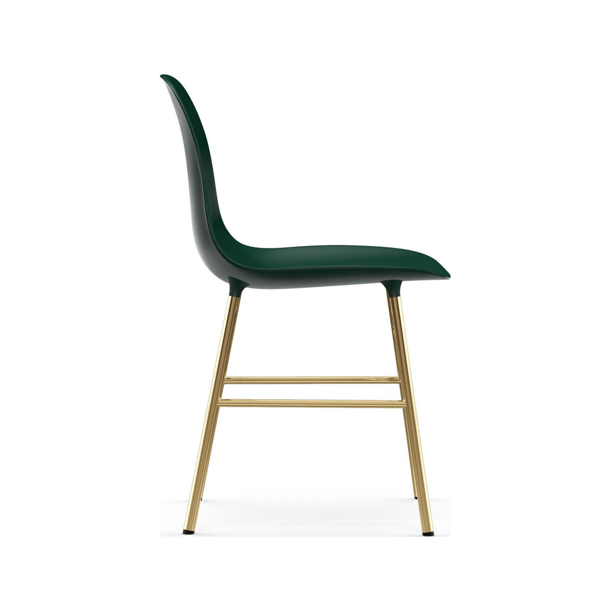 Form Chair - / Brass foot by Normann Copenhagen Green/Gold – image 2