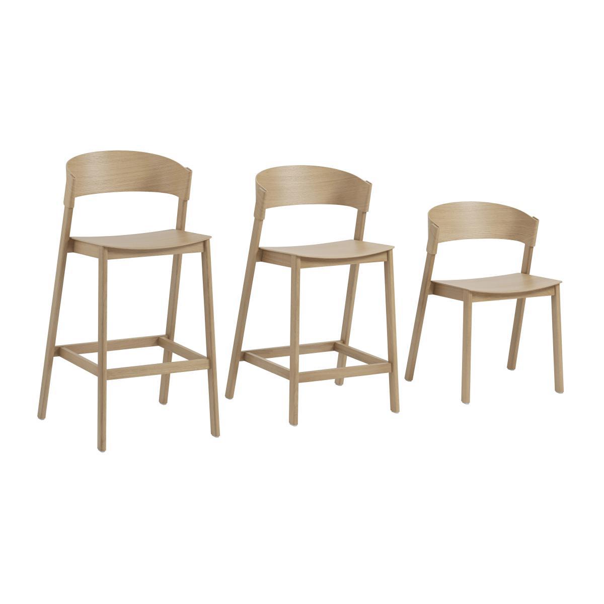 Cover High stool - / 65 cm - Wood by Muuto Black – image 2