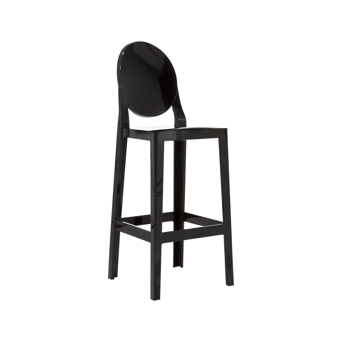 One more Bar chair - H 65cm - Plastic by Kartell Black – image 1