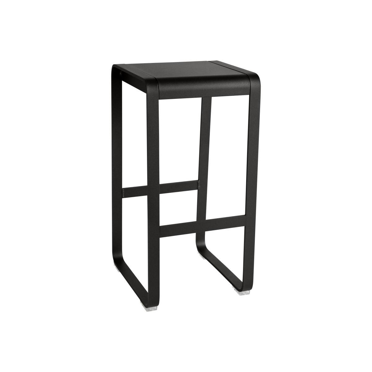 Bellevie High stool - H 75 cm / Aluminium by Fermob Black – image 1