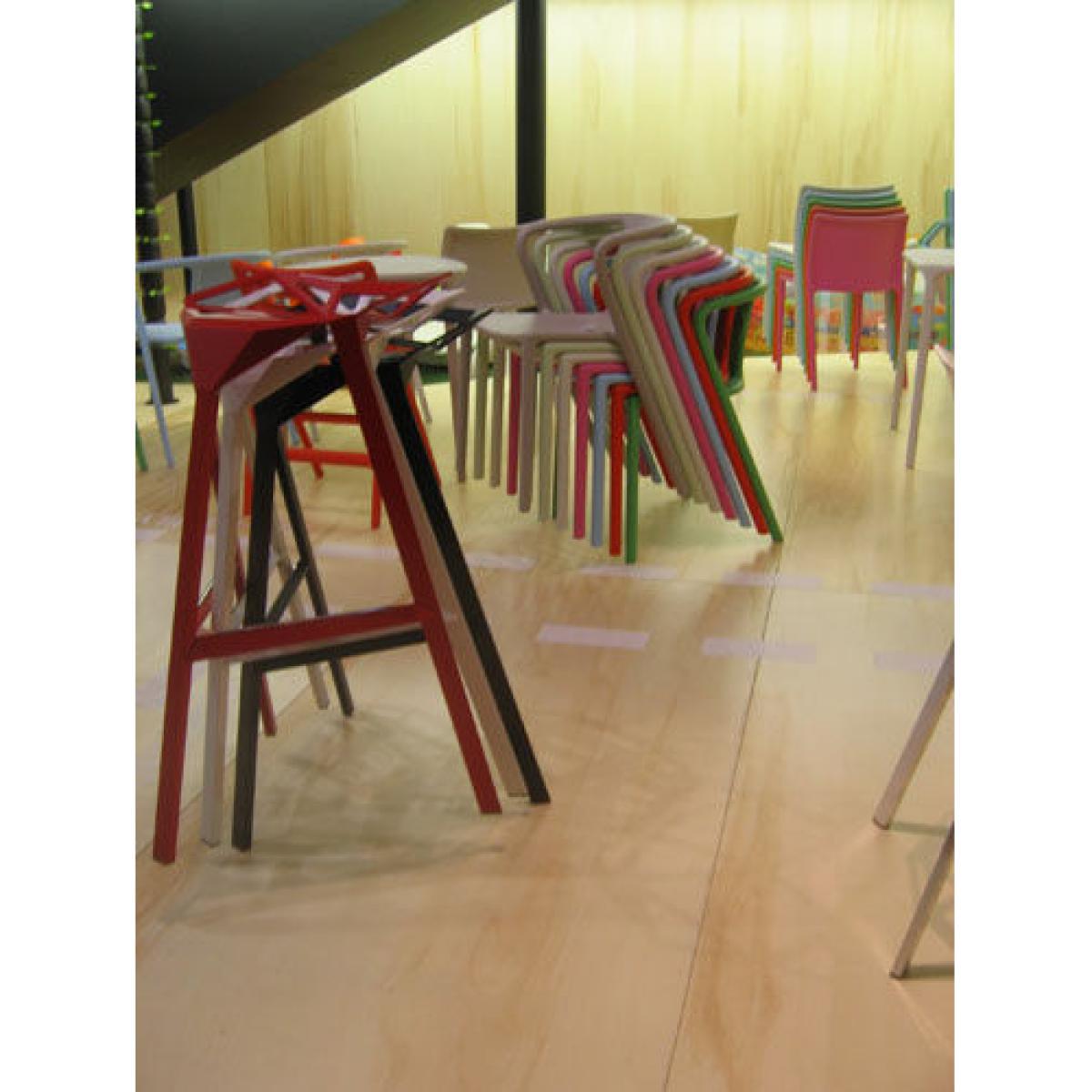 Stool One Bar stool - H 77 cm - Metal by Magis Black – image 3