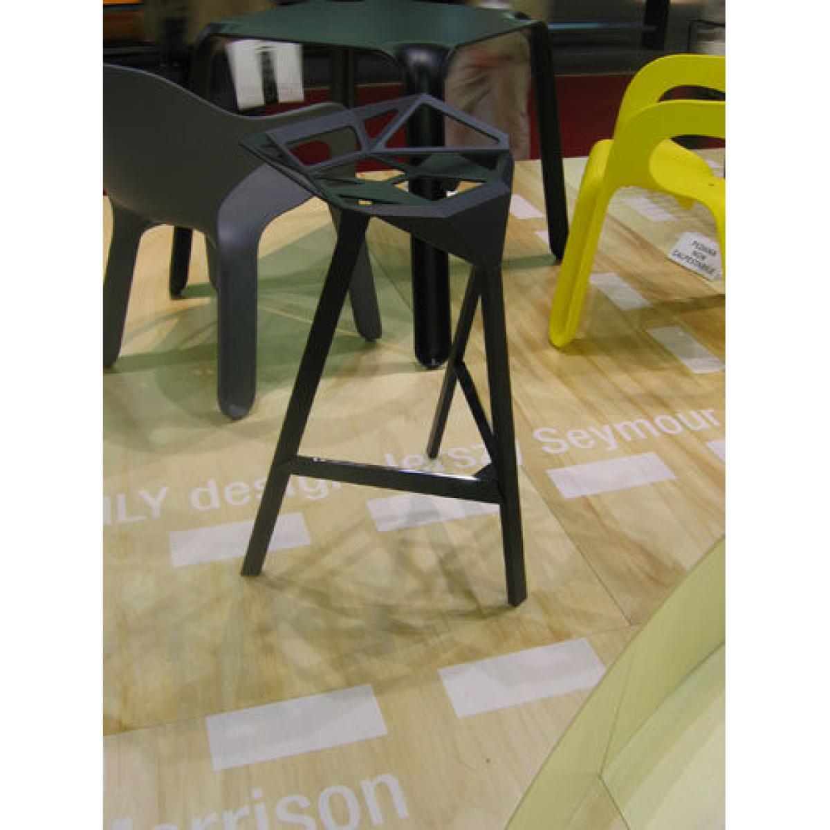 Stool One Bar stool - H 77 cm - Metal by Magis Black – image 4