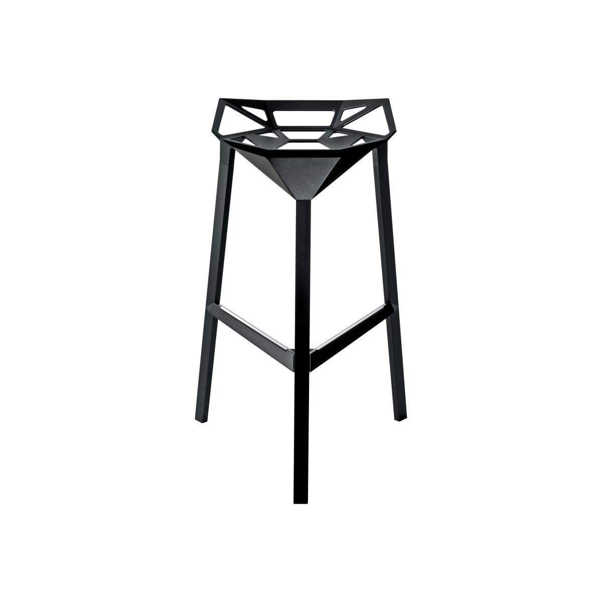 Stool One Bar stool - H 77 cm - Metal by Magis Black – image 1