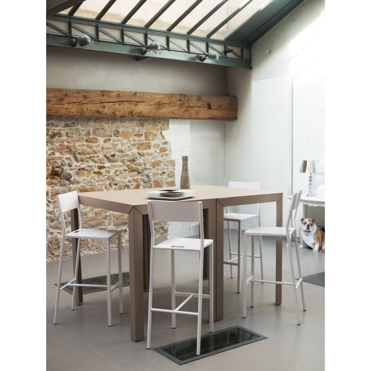 Up Bar chair - H 75 cm - Metal by Matière Grise Grey – image 4