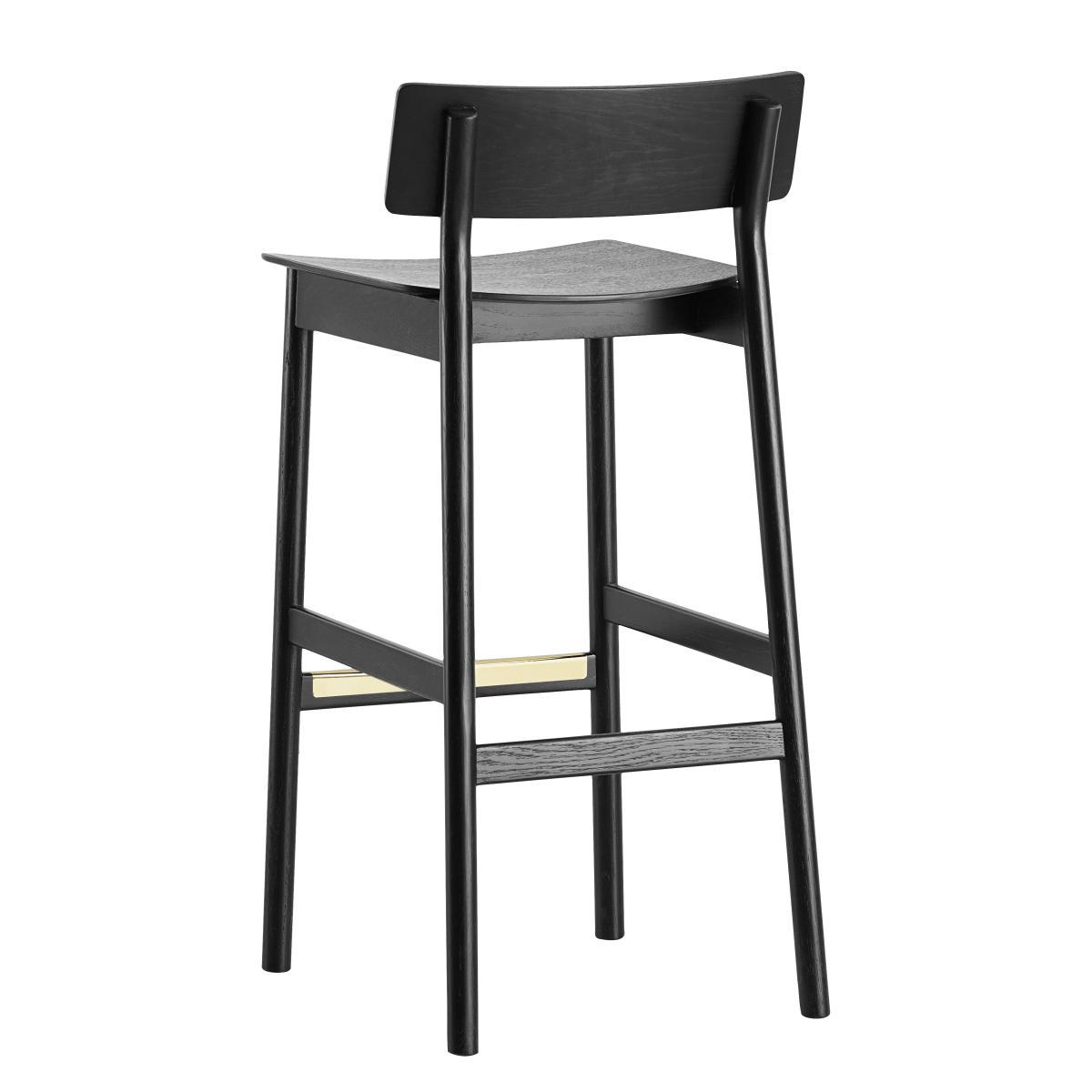 Pause Bar stool - Oak - H 75 cm by Woud Black – image 3