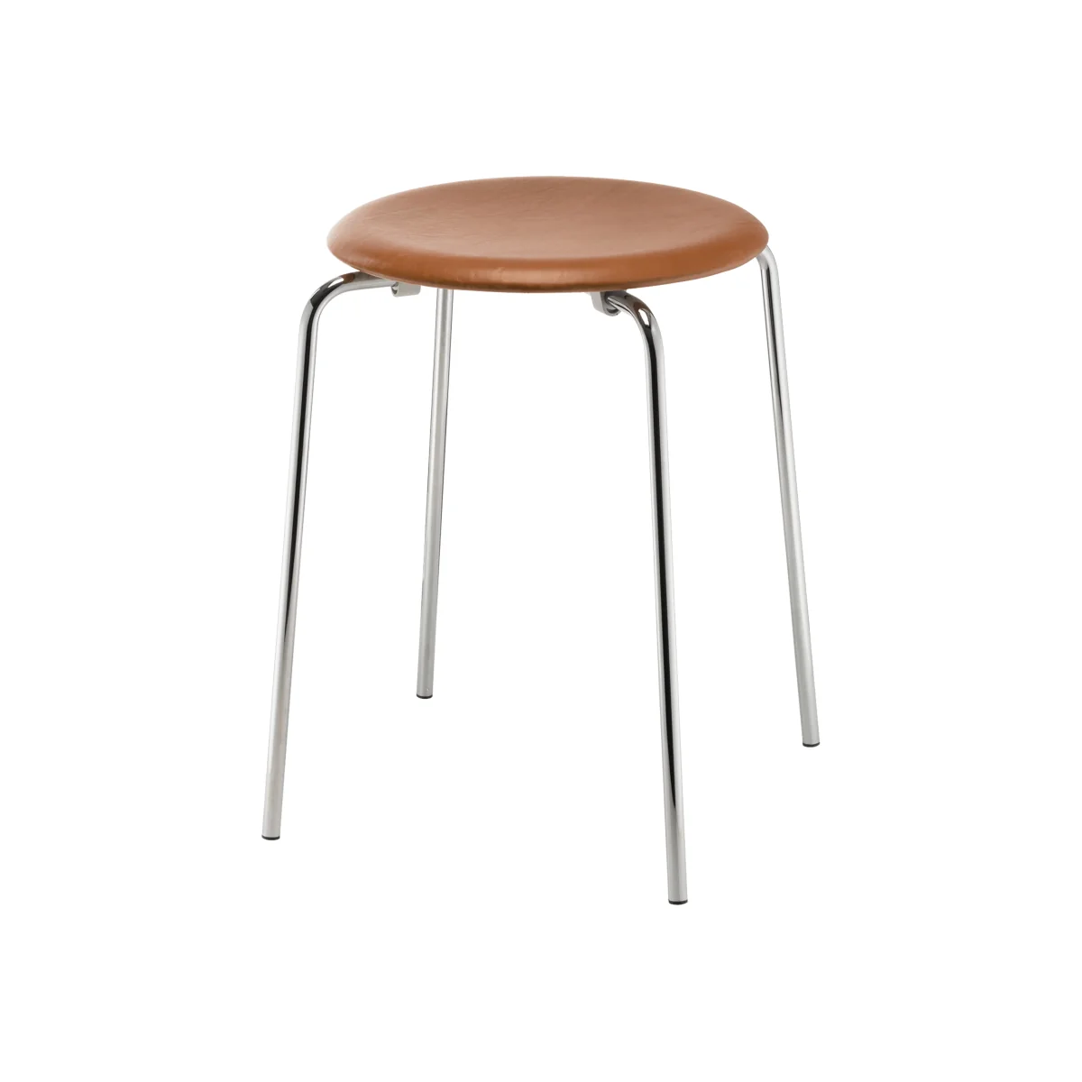 Fritz Hansen Dot stool leather Essential walnut-chrome