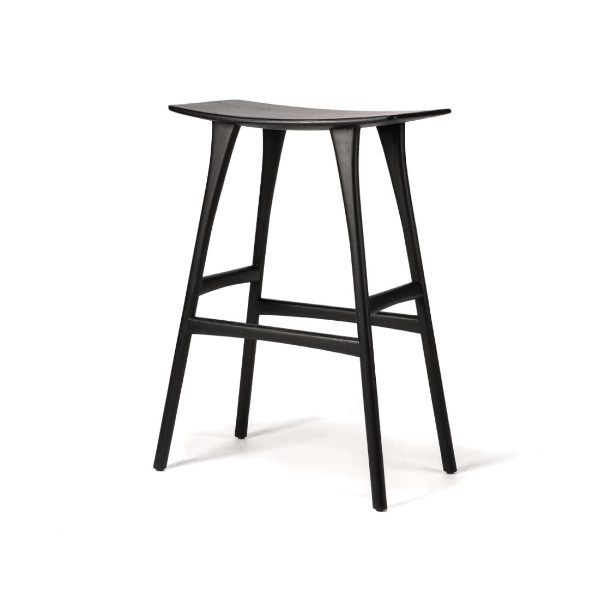 Ethnicraft Osso bar stool 80x57 cm Black – image 1