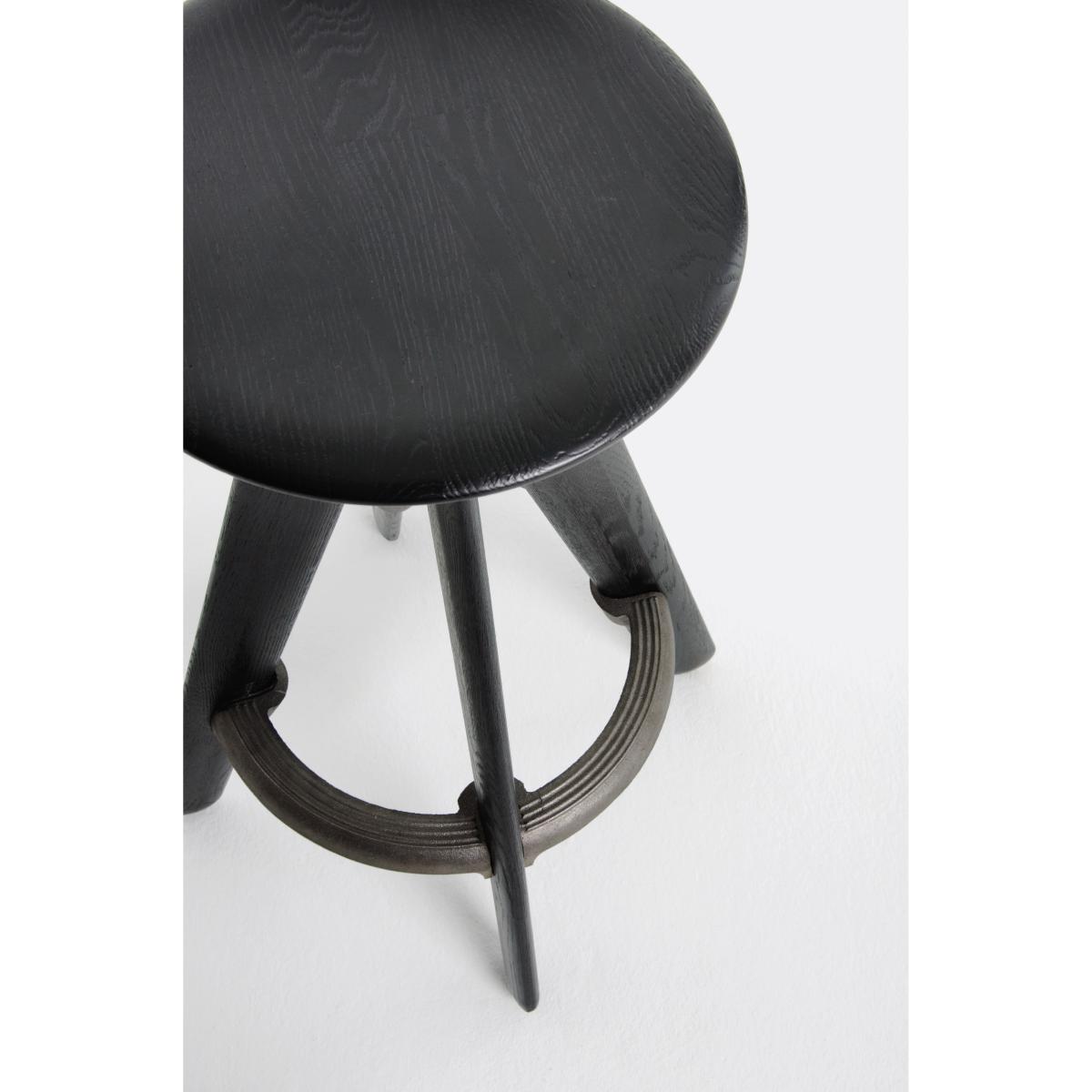 Tom Dixon Slab bar stool 76 cm Black oak – image 2