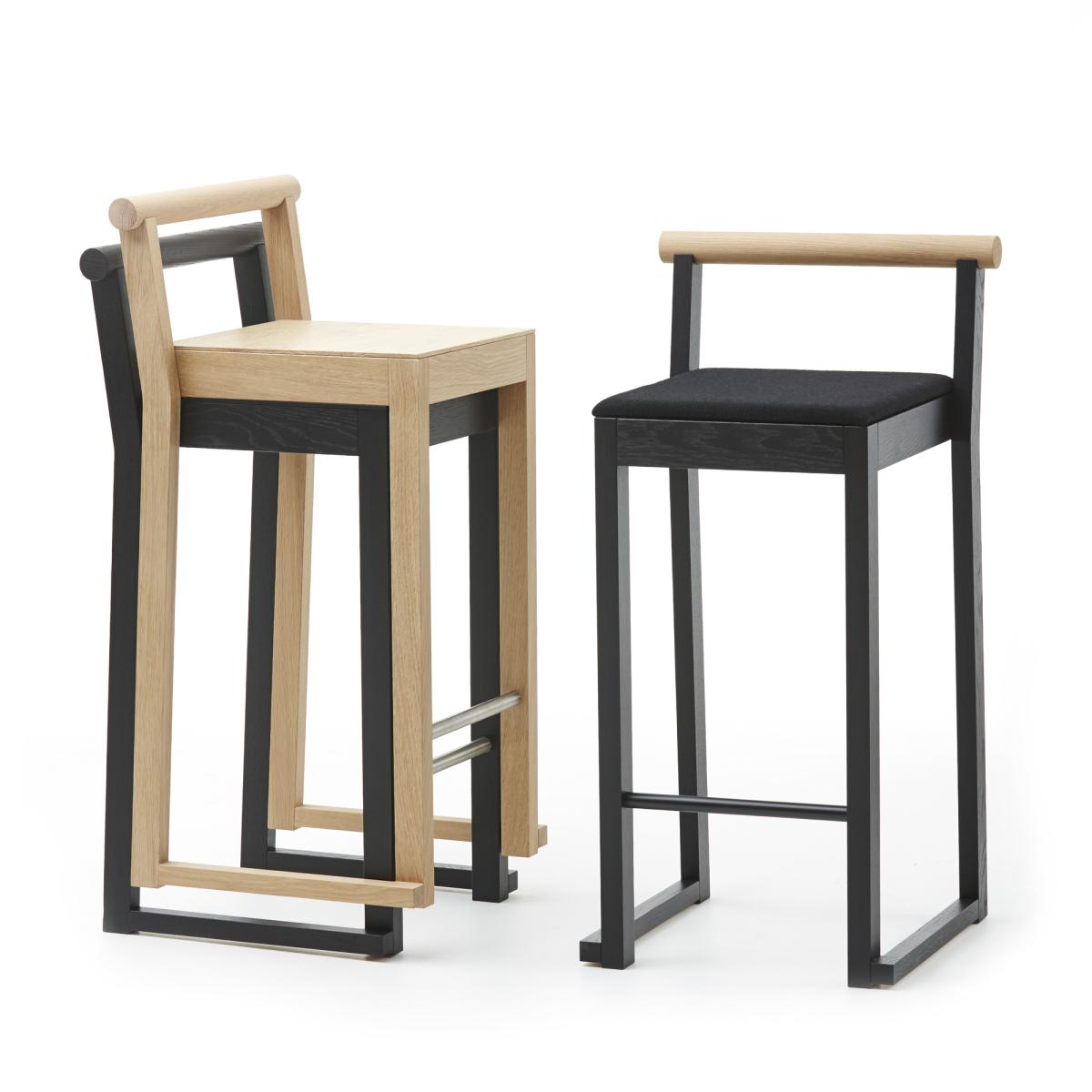 A2 Party barstool 66 cm Black oiled oak – image 2