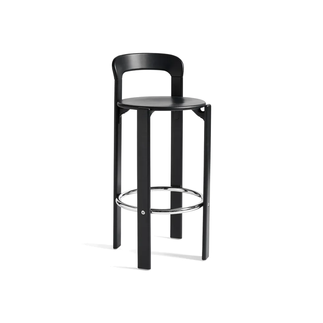 HAY Rey bar stool 75 cm Deep black – image 1