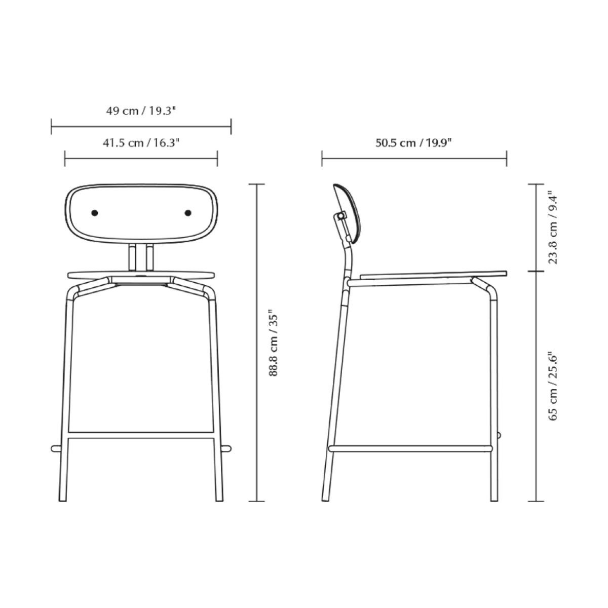 Umage Curious barstool 65 cm Oak-black – image 4