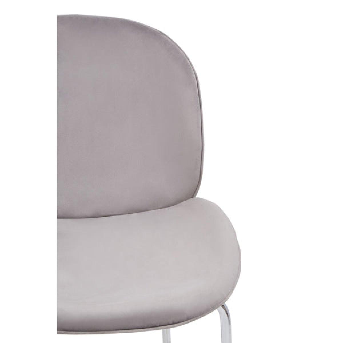 Olivia's Tara Bar Chair in Mink Velvet Chrome Finish – image 5