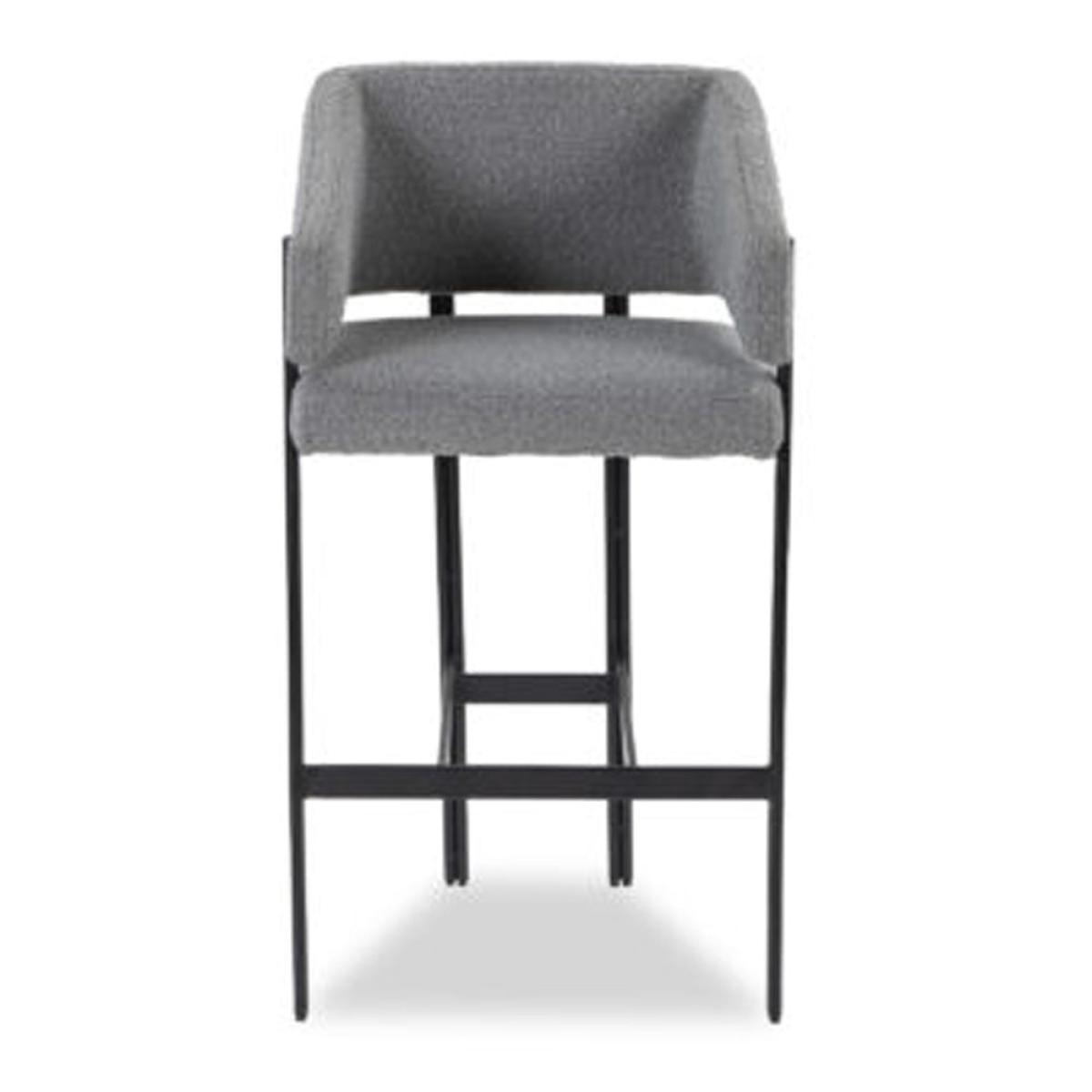 Liang & Eimil Tatler Bar Stool Grey And Matt Black Legs – image 2