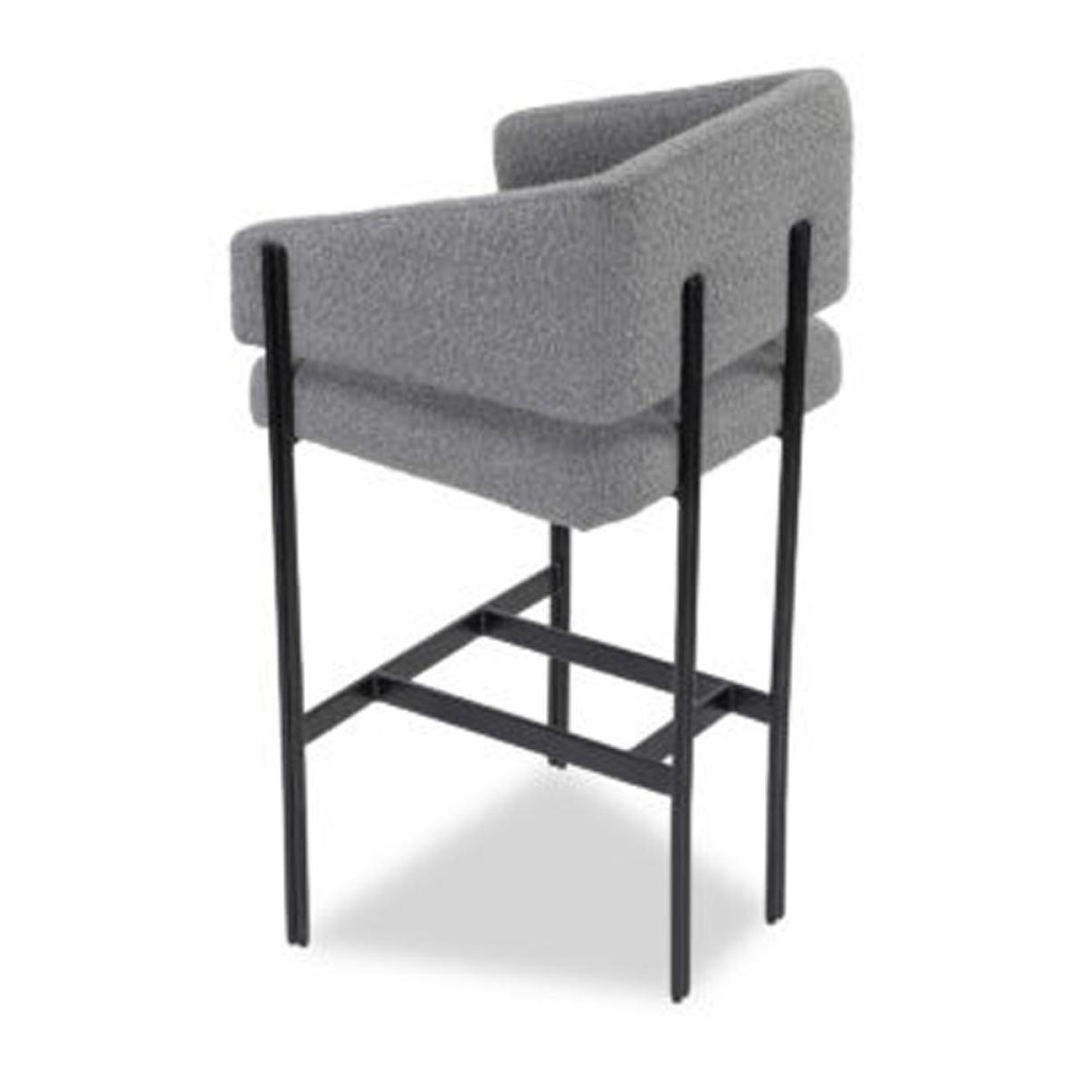 Liang & Eimil Tatler Bar Stool Grey And Matt Black Legs – image 3