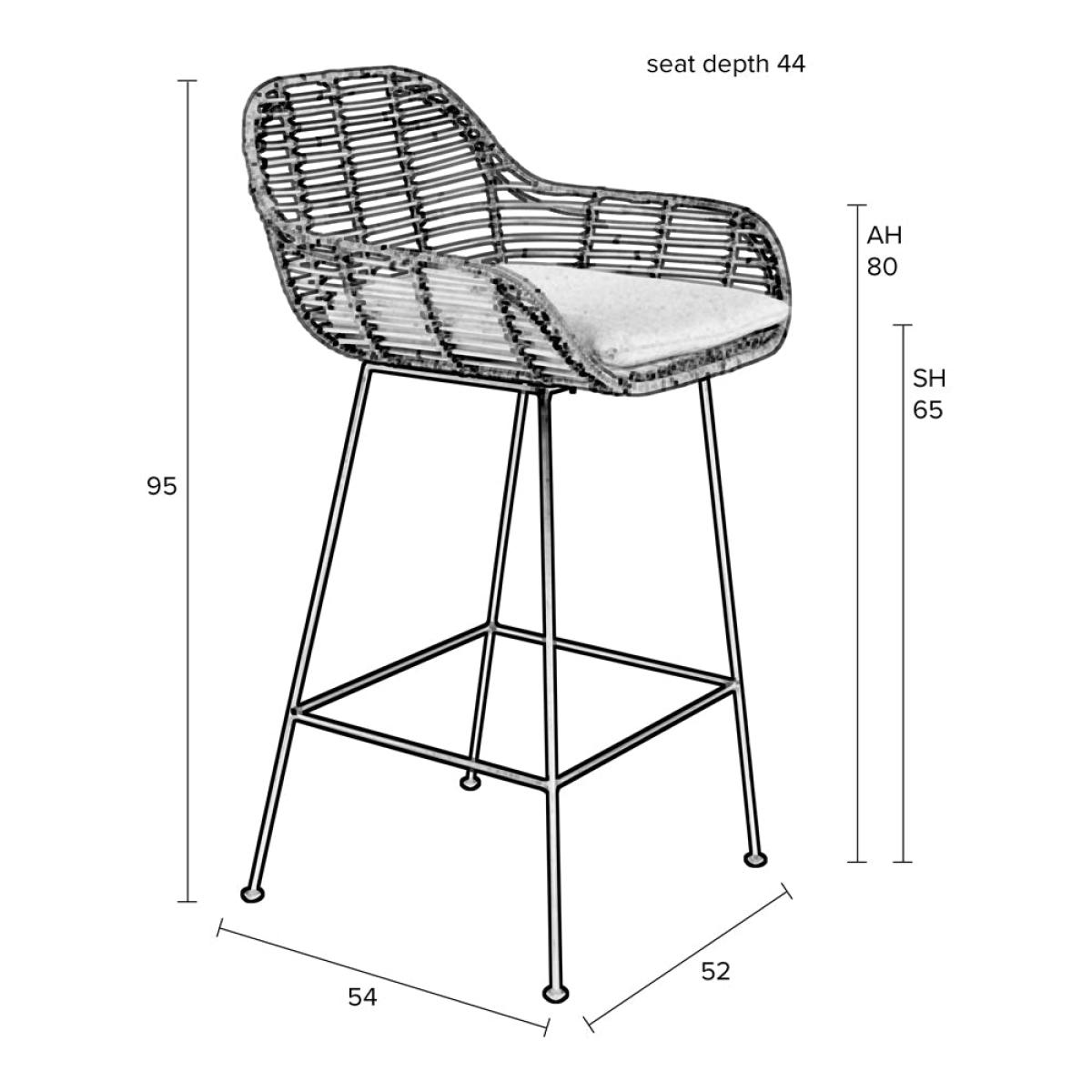 Olivia's Nordic Living Collection - Ture Counter Stool in Brown – image 16