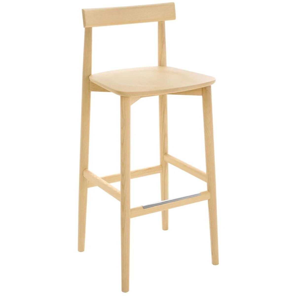 Ercol Upholstered Lara Bar Stool With Back 75cm - Fabric Grade U – image 2
