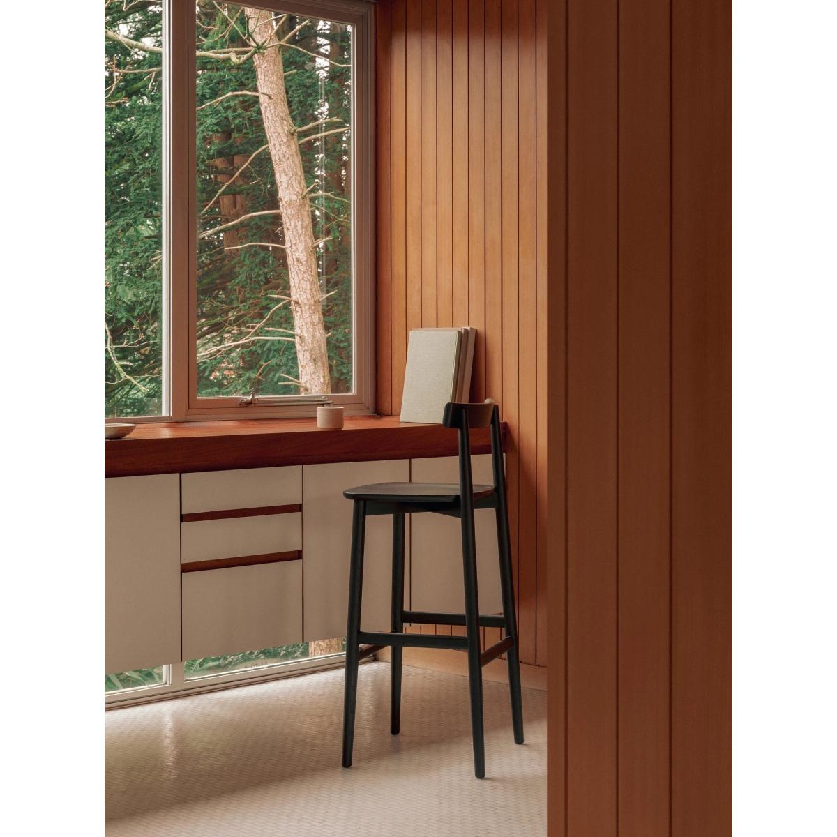 Ercol Upholstered Lara Bar Stool With Back 75cm - Fabric Grade U – image 3